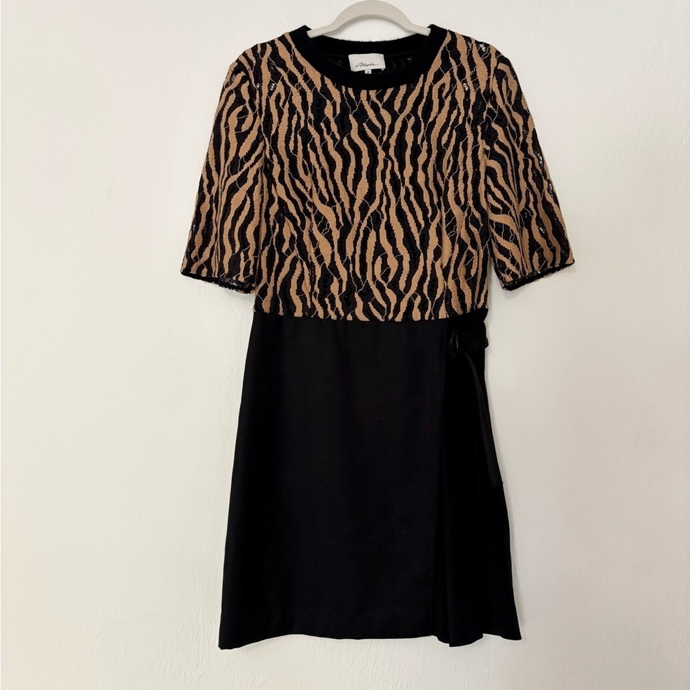 3.1 Phillip Lim Black and Tan Dress